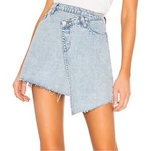 BLANKNYC Asymmetrical Denim Skirt | Acid Trip | Size 24